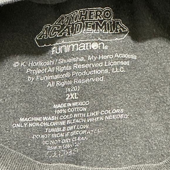 My Hero Academy Shirt Mens XXL Black Short Sleeve 100% Cotton Anime Japanese - Picture 6 of 6